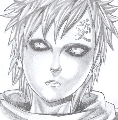Drawing Of Gaara By Xiaoabe On Deviantart