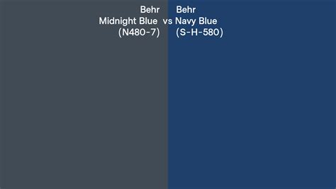 Behr Midnight Blue Vs Navy Blue Side By Side Comparison