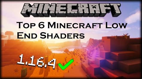 Top 6 Best Low End Minecraft Shaders Youtube