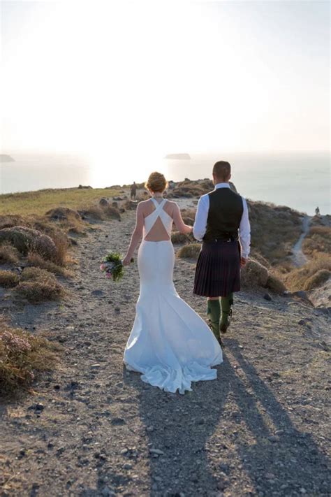 Alfresco Traditional Scottish Wedding Santorini Aisle Society