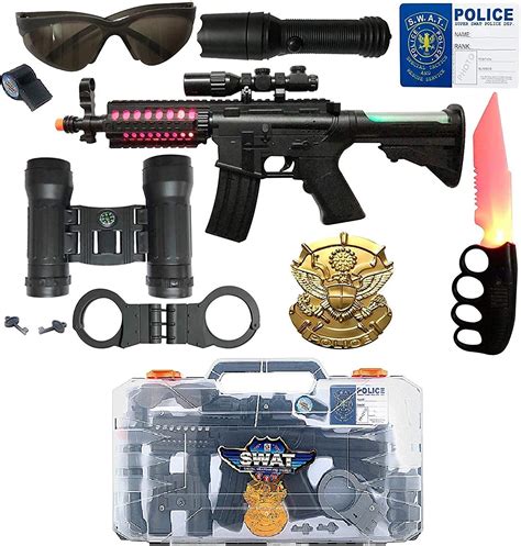 Indusbay Police Gun Suitcase Toy For Kids M16 Toy Gun Binoculars Model