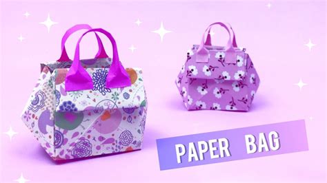 How To Make An Origami Bagorigami Paper Bag Youtube