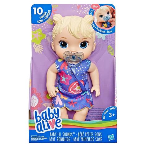 Baby Alive Baby Lil Sounds Interactive Baby Doll Blue Dress 1 Ct Shipt