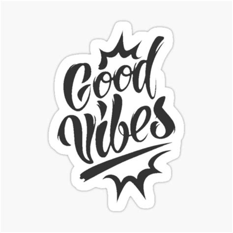 Good Vibes Sticker For Sale By Geek Opedia Redbubble