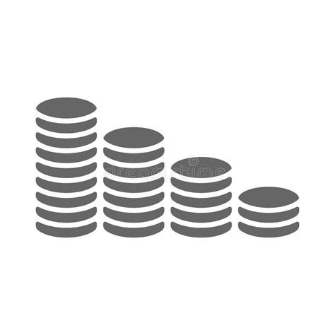 Coin Stack Icon Coins Stacks Icon Pile Of Coins Stock Vector