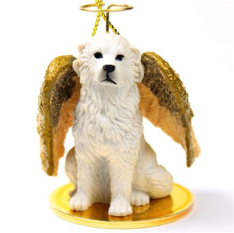 Great Pyrenees Dog Figurine Angel Statue