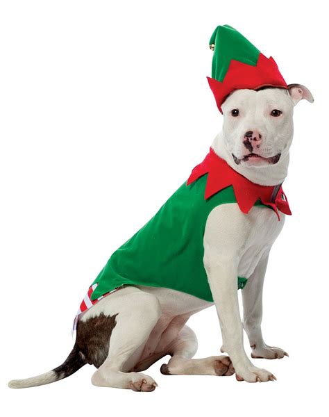 This Fun Elf Dog Costume Features The One Piece Body And The Matching