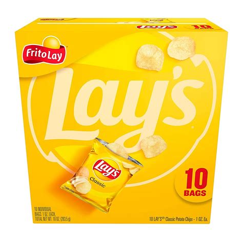Buy Lays Classic Potato Chips 1oz Bags 10 Pack Online At Lowest
