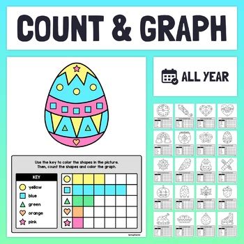 Graphing Worksheets Graph Center Counting Shapes All Year Math