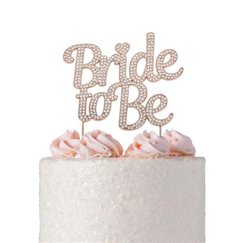 Bride To Be Rose Gold Cake Topper Future Mrs Cake Topper Sparkly