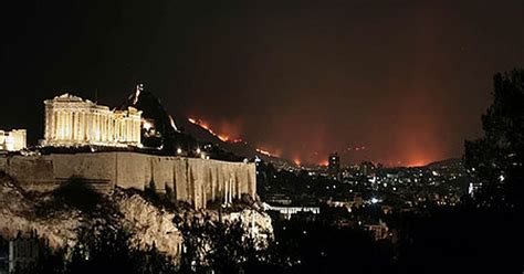 Athens In Flames As Fires Spread And Homes Burn Mirror Online
