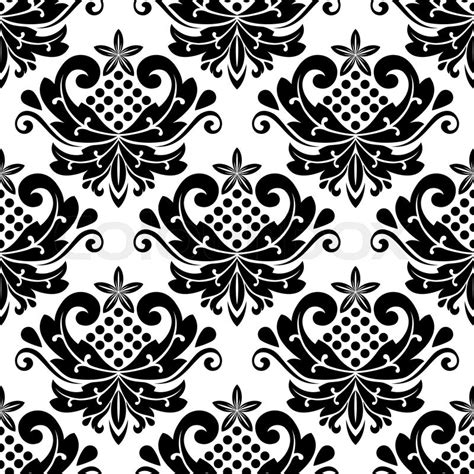 Classic Damask Seamless Pattern With Stock Vector Colourbox