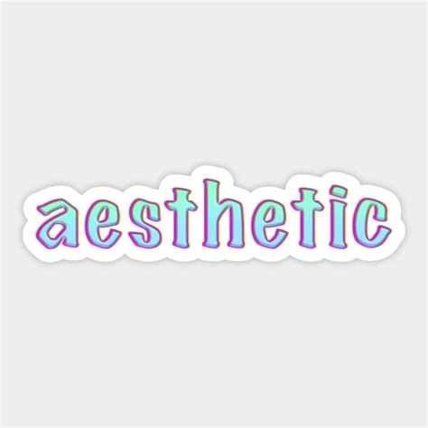 Aesthetic Word Text Print Vintage Letters Grunge Aesthetic Sticker
