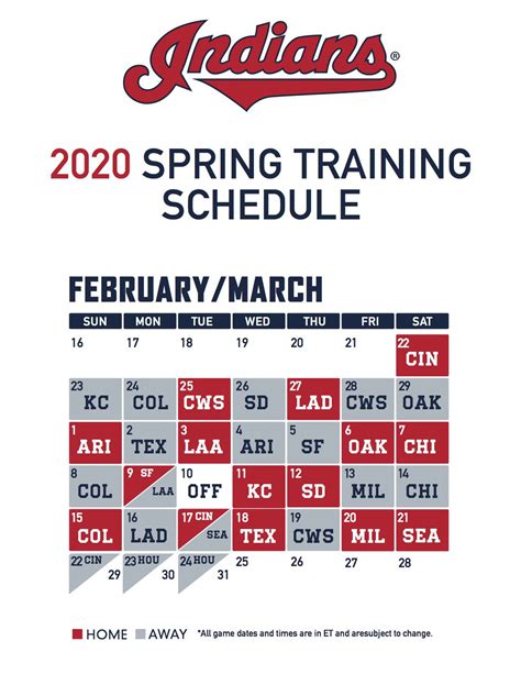 Cleveland Indians Announce 2020 Spring Training Broadcast Schedule