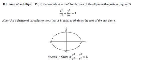 Answered 111 Area Of An Ellipse Prove The Bartleby