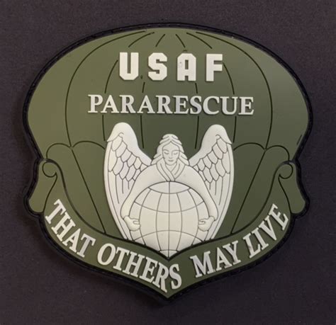 The Usaf Rescue Collection Usaf Pararescue Pvc Od Green Patch