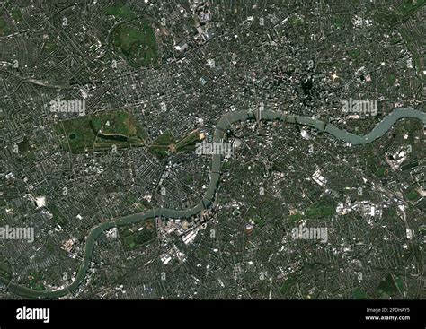 London Uk Satellite Image Stock Photo Alamy