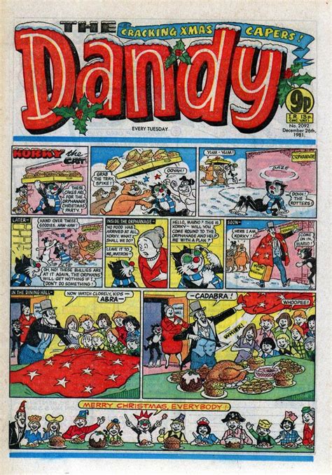 The Dandy No2092 26th December 1981 Comic Covers Cartoons Comics