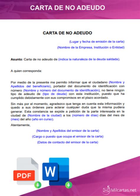 Introducir Imagen Modelo De Carta De No Adeudo Peru Abzlocal Mx