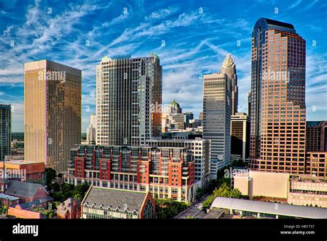Charlotte North Carolina Skyline Cityscape Stock Photo Alamy
