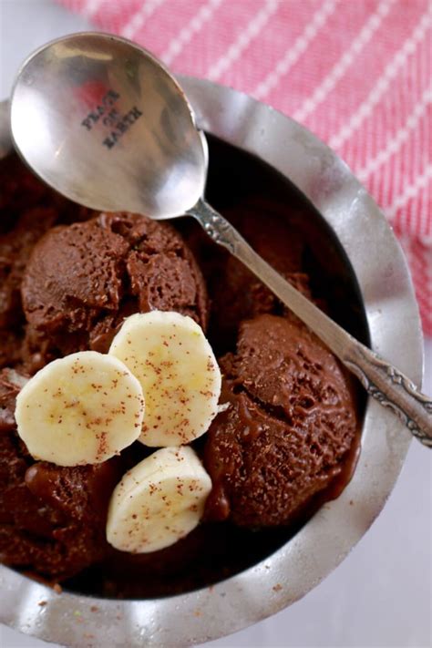 Chocolate And Banana Frozen Yogurt In 5 Minutes No Machine Bbb