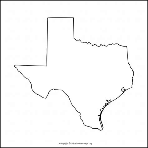 Blank Texas Map Printable Map Of Texas In Pdf