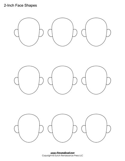 Blank Face Templates Tims Printables