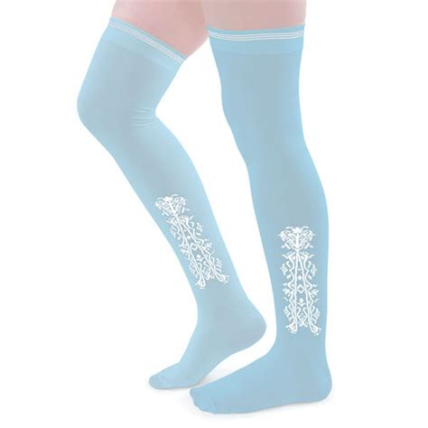 American Duchess Clocked Silk Stockings Blue