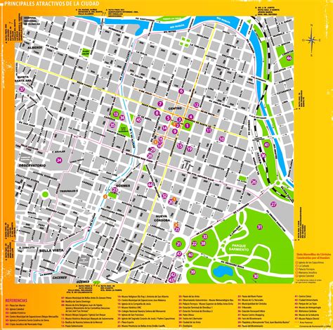Córdoba Argentina Tourist Map
