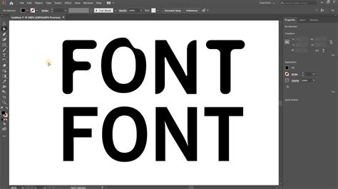 Illustrator Cc Tutorial Editing Letters Modifying Font Youtube