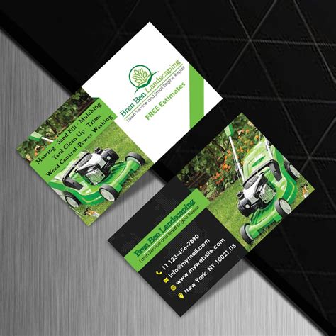 Lawn Care Service Business Cards Custom Personalized Lawn Care