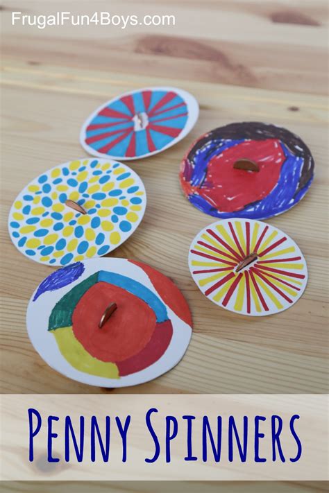 Penny Spinners Toy Tops That Kids Can Make Frugal Fun
