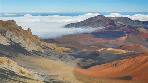 The Volcanic Landscape Of Haleakalā National Park Crater Maui Hawaii