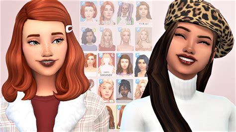 Big Cc Haul 100 Hairs And Clothes For Women The Sims 4 Youtube