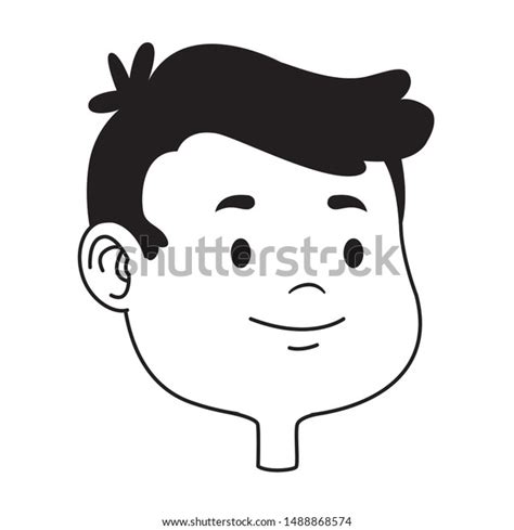 Cute Young Boy Smiling Face Head Vector De Stock Libre De Regalías