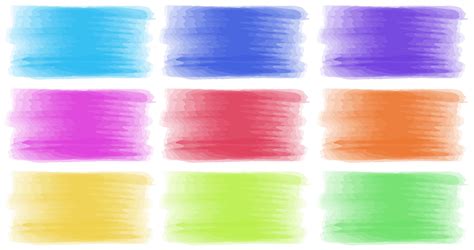 Brush Strokes In Different Colors 299501 Vector Art At Vecteezy