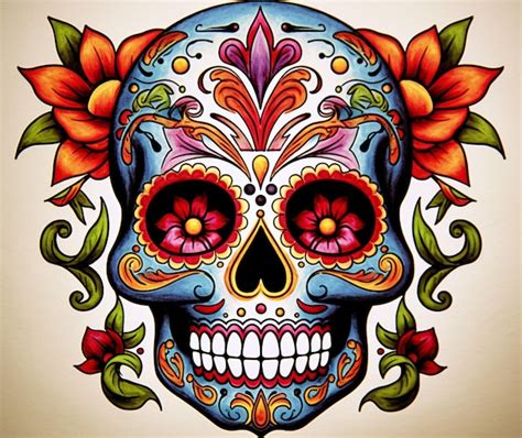 Premium Ai Image Traditional Sugar Skull Designs