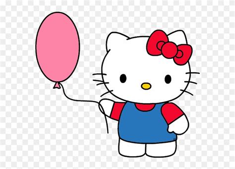 Hello Kitty Holding Balloon Hello Kitty Balloon Clipart Free