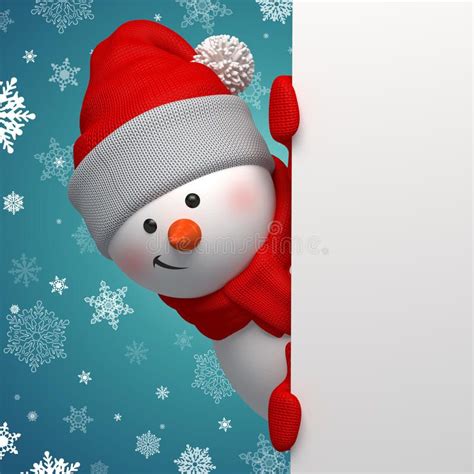 happy 3d snowman holding white page christmas greeting card 3d snowman looking affiliate
