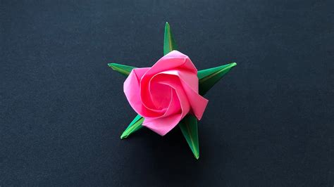Origami Rose Calyx 🌹 Youtube
