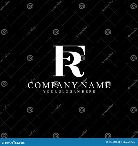 Fr Or Rf Letter Initial Logo Design Vector Template Stock Vector