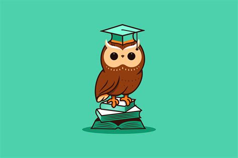 The Cute Owl Study Logo By Letteringlogo Thehungryjpeg
