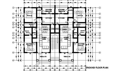Beam Layout Of 18x15m House Plan Of Residential Building Is Given In
