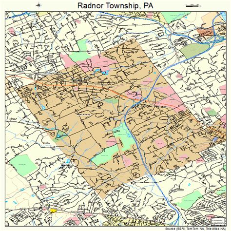 Radnor Township Pennsylvania Street Map 4263268