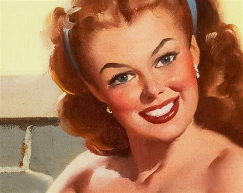 1950s Elvgren Pin Up Redhead Girl Christmas Poster Etsy