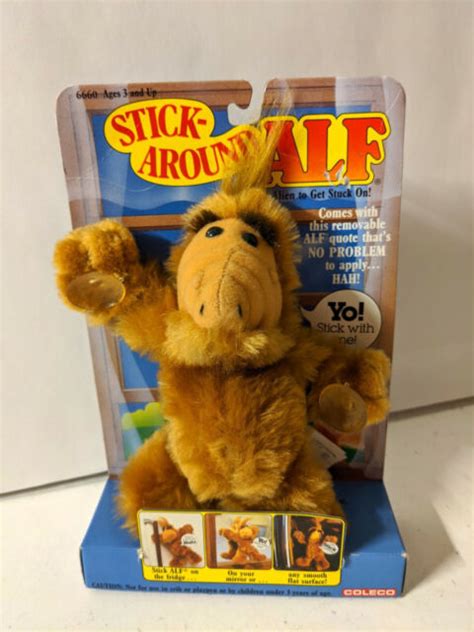 Vintage 80s Alf Stick Around Suction Cup Stuffed Plush 1988 Coleco