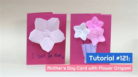 Diy Mothers Day Card With Origami Flower Tutorial The Idea King