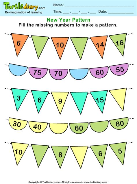 Draw The Missing Pattern Turtle Diary Worksheet
