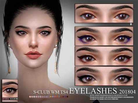 S Club Wm Ts4 Eyelashes 201804 Eyelashes Sims 4 Sims