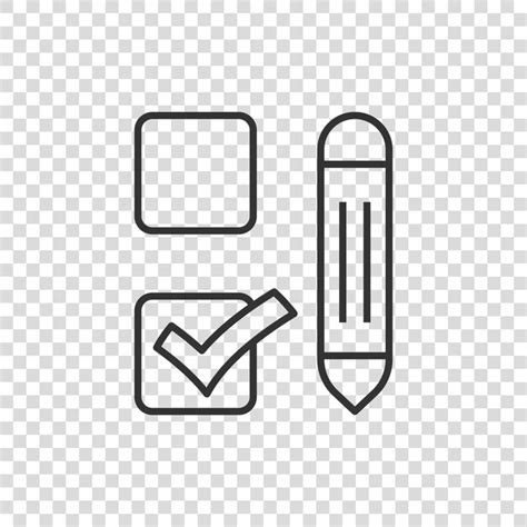 Premium Vector Checklist Document Icon In Flat Style Survey Vector